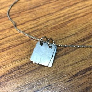 Silver Tone Friendship Necklace. 22” Flat Link Chain